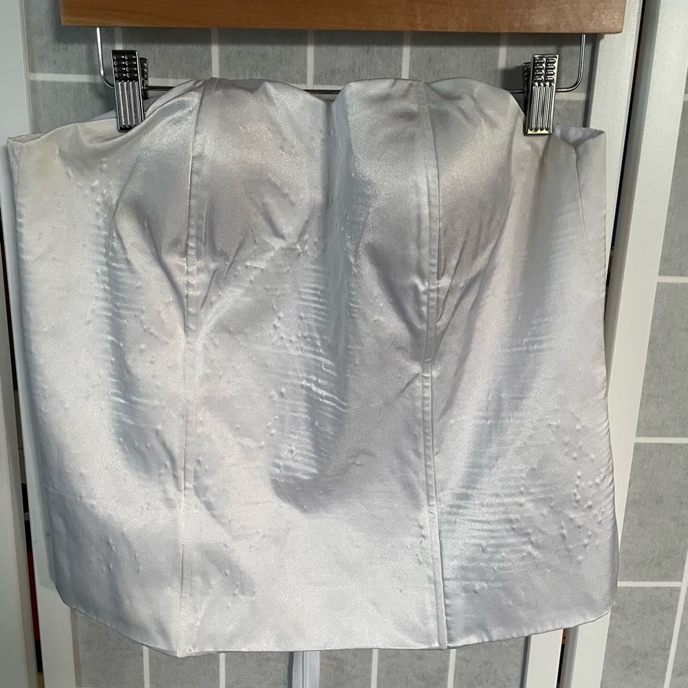 Yosi Elegant White Bustier Top, Size Small